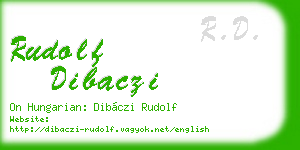 rudolf dibaczi business card