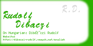 rudolf dibaczi business card